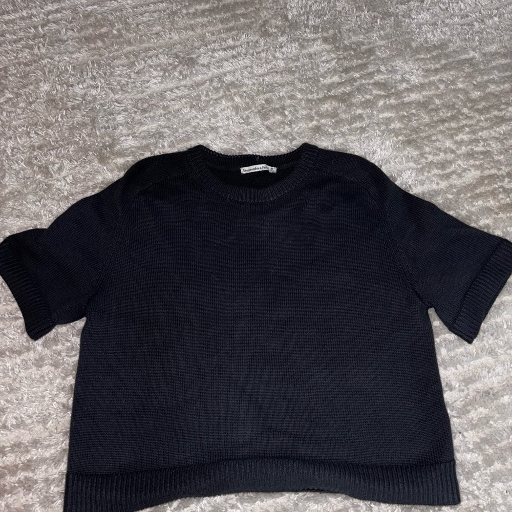 Abercrombie & Fitch Black Knit Blouse